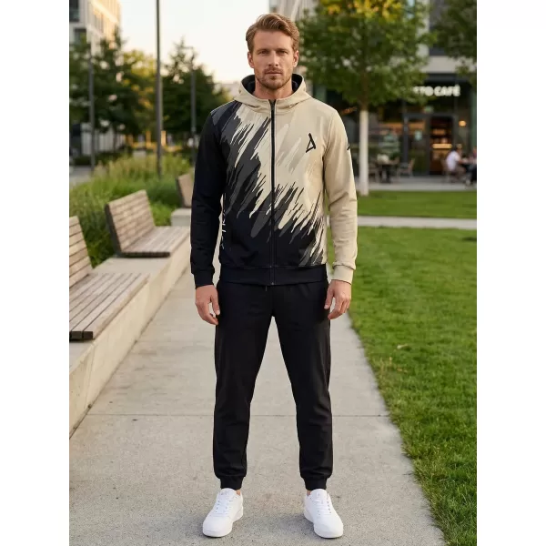  Muška dukserica na zip premium ALTISPORT VOJ/ALM006MI02 CRNA -BRANA 
