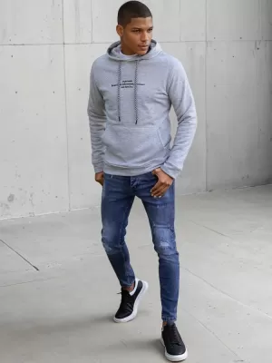 Muška dukserica DSTREET BX5459 SVIJETLO SIVE BOJE