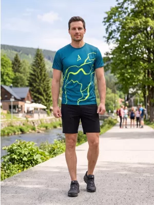 Muška premium funkcionalna majica ALTISPORT VOJ/ALM073TR01 TAMNO-FLUO ŽUTA