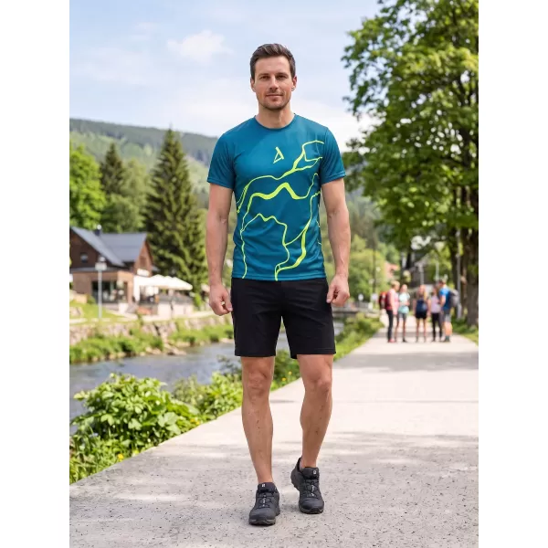  Muška premium funkcionalna majica ALTISPORT VOJ/ALM073TR01 TAMNO-FLUO ŽUTA 
