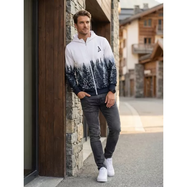  Muška dukserica na zip premium ALTISPORT VOJ/ALM058MI02 BIJELA -ZGRAMA 