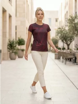 Ženska funkcionalna majica premium ALTISPORT VOJ/ALW072TR01 VINO CRVENA
