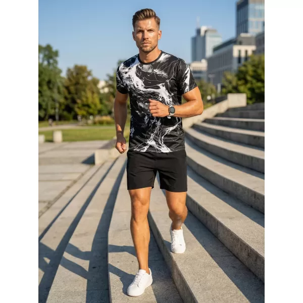  Muška premium funkcionalna majica ALTISPORT VOJ/ALM071TR01 CRNO-BIJELO 
