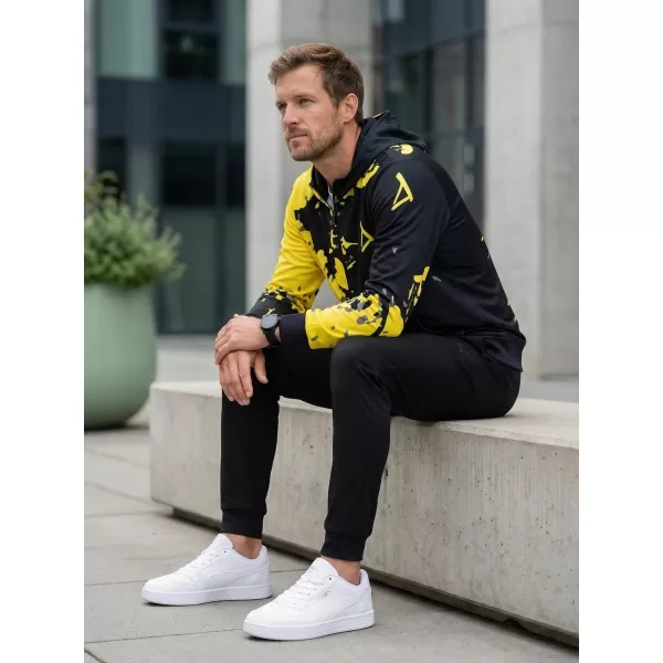  Muška vrhunska majica s patentnim zatvaračem ALTISPORT VOJ/ALM057MI02 FLUO ŽUTA 