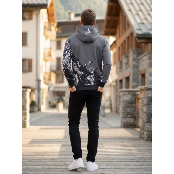  Muška dukserica na zip premium ALTISPORT VOJ/ALM059MI02 SIVA 