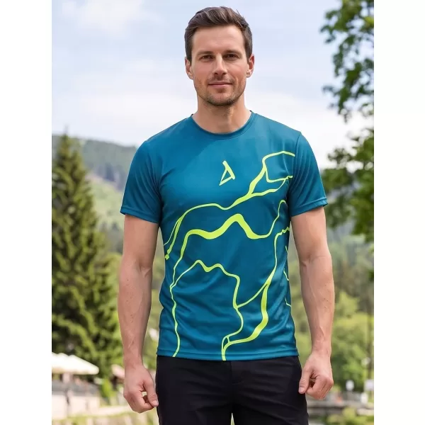  Muška premium funkcionalna majica ALTISPORT VOJ/ALM073TR01 TAMNO-FLUO ŽUTA 