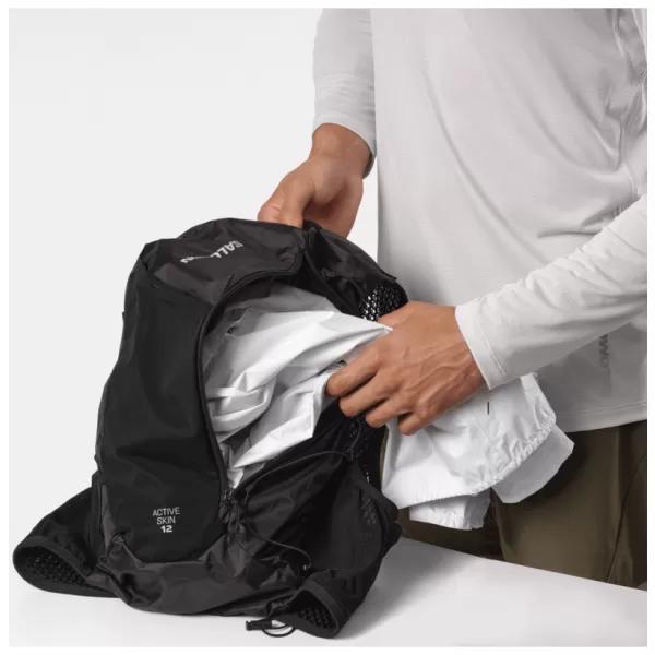  Muški ruksak SALOMON ACTIVE SKIN 12 SET LC2177400 CRNO/METALNO 