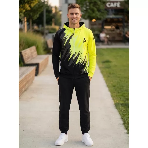  Muška dukserica na zip premium ALTISPORT VOJ/ALM006MI02 CRNI -UKUSAN 