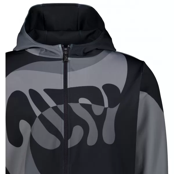  Muška dukserica na zip premium ALTISPORT VOJ/ALM056MI02 CRNI 