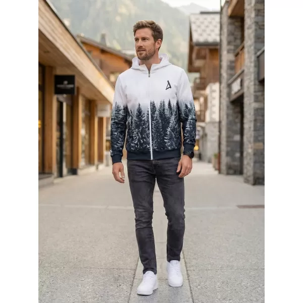  Muška dukserica na zip premium ALTISPORT VOJ/ALM058MI02 BIJELA -ZGRAMA 