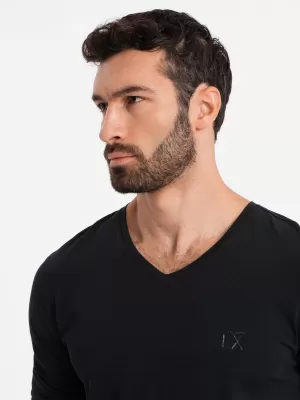 Košulja OMBRE OM-LSCL-0105 CRNI