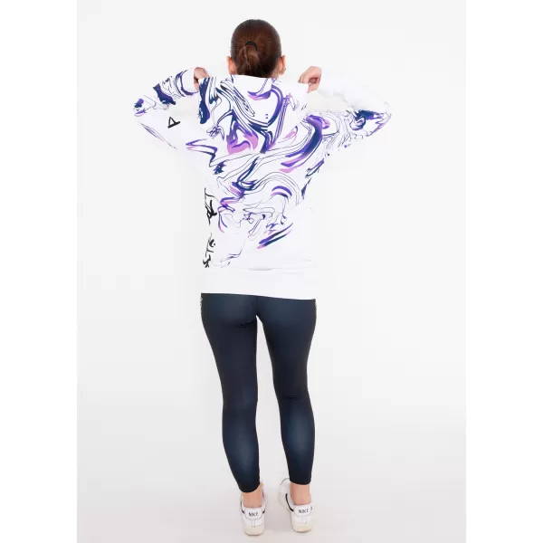  Ženska dukserica na Zip Premium ALTISPORT VOJ/ALW064MI02 BIJELI -VIOLET 