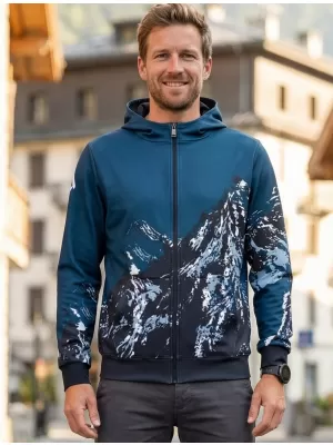 Muška dukserica na zip premium ALTISPORT VOJ/ALM059MI02 MORNARICA