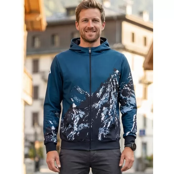  Muška dukserica na zip premium ALTISPORT VOJ/ALM059MI02 MORNARICA 