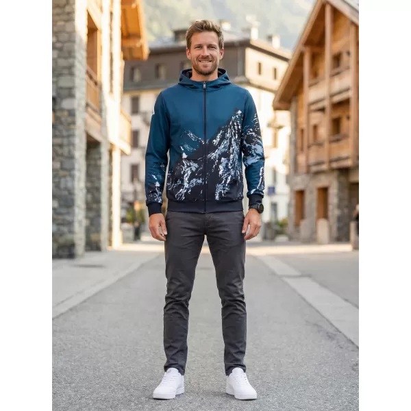  Muška dukserica na zip premium ALTISPORT VOJ/ALM059MI02 MORNARICA 