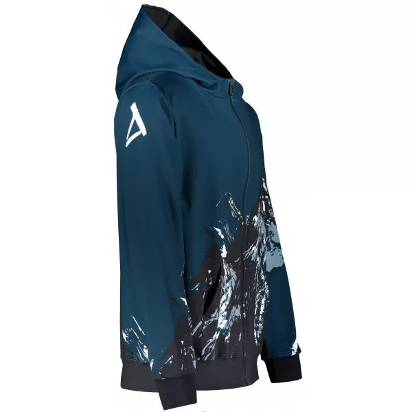  Muška dukserica na zip premium ALTISPORT VOJ/ALM059MI02 MORNARICA 