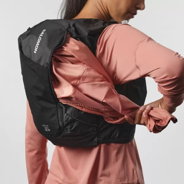  Ženski ruksak SALOMON ACTIVE SKIN 12 WOMEN SET LC2178600 CRNO/METALNO 