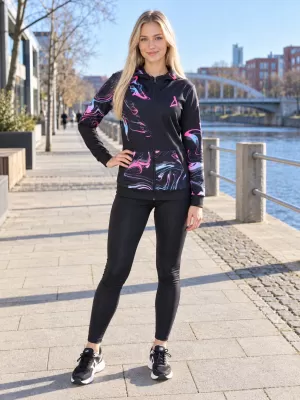 Ženska dukserica na Zip Premium ALTISPORT VOJ/ALW064MI02 CRNO -PINK