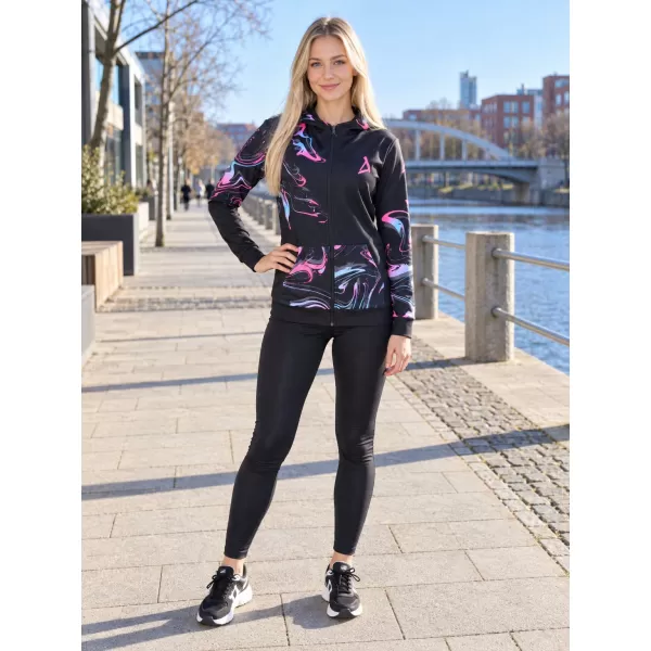  Ženska dukserica na Zip Premium ALTISPORT VOJ/ALW064MI02 CRNO -PINK 