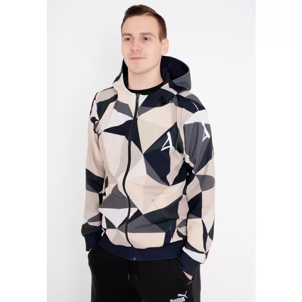  Muška dukserica na zip premium ALTISPORT VOJ/ALM007MI02 SMEĐI 