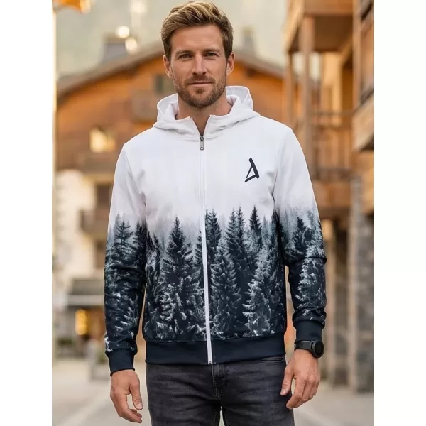  Muška dukserica na zip premium ALTISPORT VOJ/ALM058MI02 BIJELA -ZGRAMA 