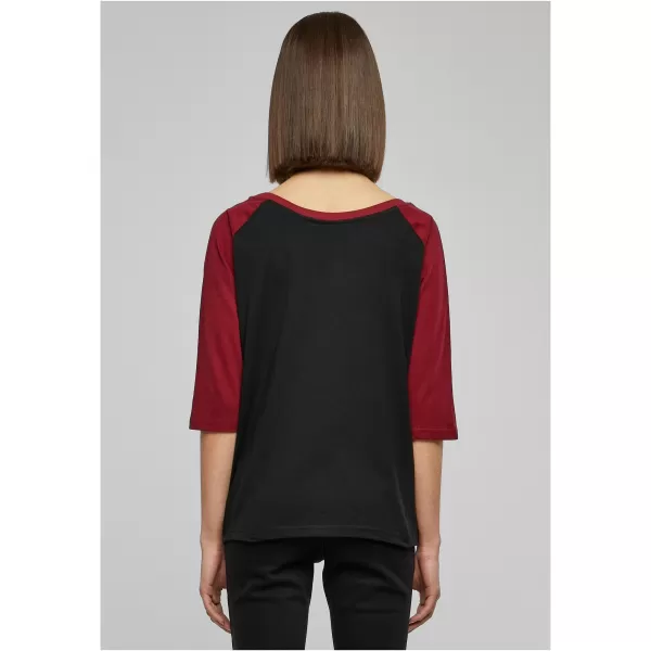  Košulja URBAN CLASSICS TB733 CRNA/BORDO 