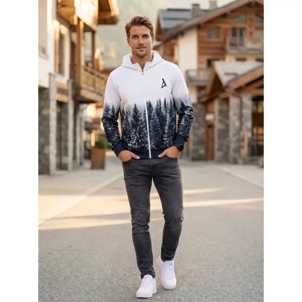 Muška dukserica na zip premium ALTISPORT VOJ/ALM058MI02 BIJELA -ZGRAMA 