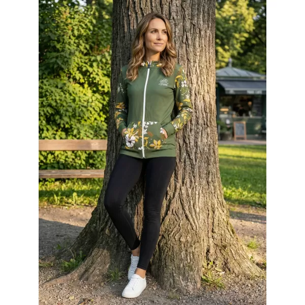  Ženska dukserica na Zip Premium ALTISPORT VOJ/ALW063MI02 KAKI 
