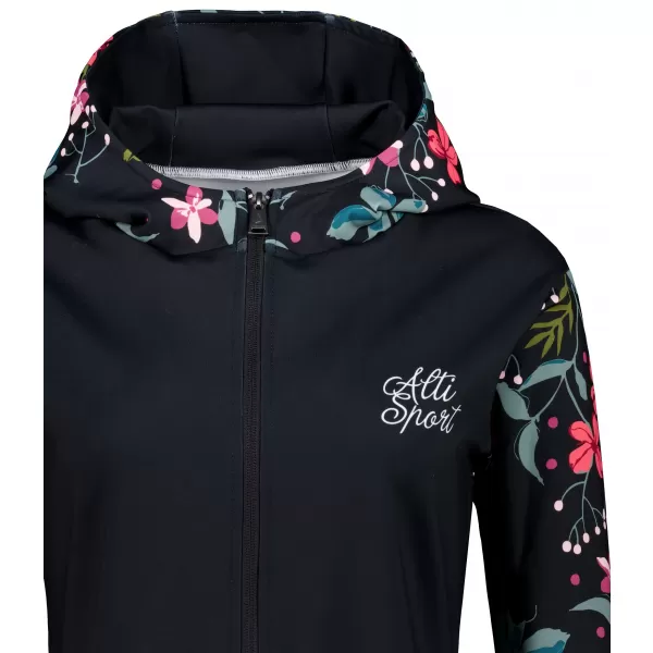  Ženska dukserica na Zip Premium ALTISPORT VOJ/ALW063MI02 CRNI -ZELEN 