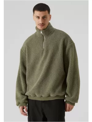 Muški sweatshirt URBAN CLASSICS TB7266 BLIJEDOZELENA
