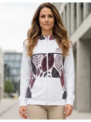 Ženska premium majica s patentnim zatvaračem ALTISPORT VOJ/ALW061MI02 BIJELO/BORDO