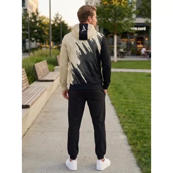  Muška dukserica na zip premium ALTISPORT VOJ/ALM006MI02 CRNA -BRANA 