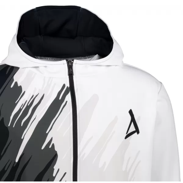  Muška dukserica na zip premium ALTISPORT VOJ/ALM006MI02 CRNO -BIJELI 