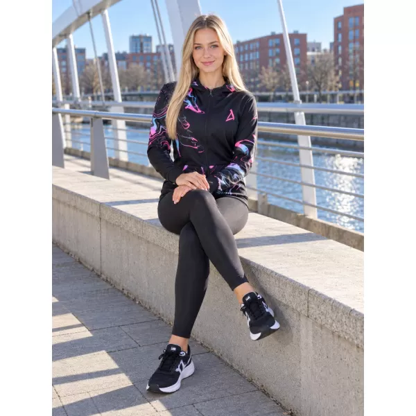  Ženska dukserica na Zip Premium ALTISPORT VOJ/ALW064MI02 CRNO -PINK 