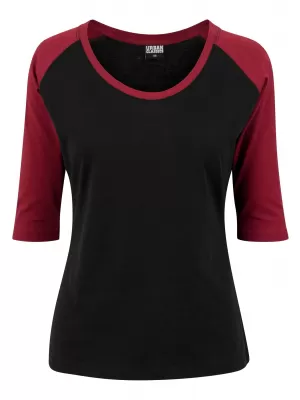 Košulja URBAN CLASSICS TB733 CRNA/BORDO
