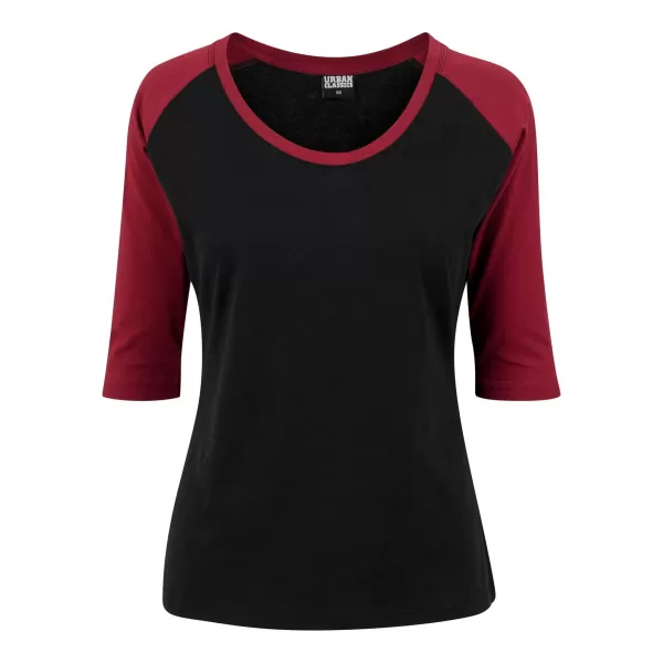  Košulja URBAN CLASSICS TB733 CRNA/BORDO 