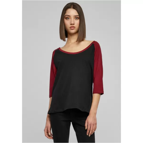  Košulja URBAN CLASSICS TB733 CRNA/BORDO 