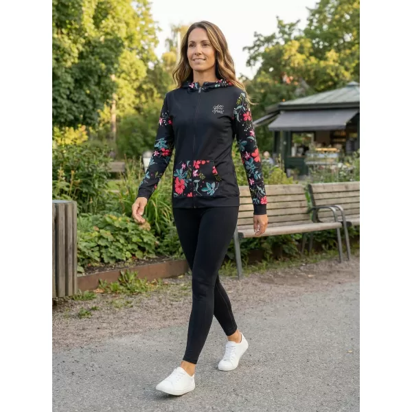  Ženska dukserica na Zip Premium ALTISPORT VOJ/ALW063MI02 CRNI -ZELEN 
