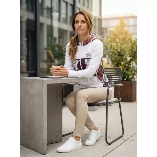  Ženska premium majica s patentnim zatvaračem ALTISPORT VOJ/ALW061MI02 BIJELO/BORDO 