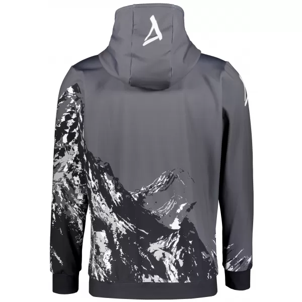  Muška dukserica na zip premium ALTISPORT VOJ/ALM059MI02 SIVA 