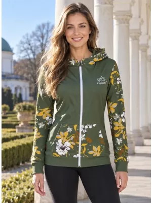 Ženska dukserica na Zip Premium ALTISPORT VOJ/ALW063MI02 KAKI