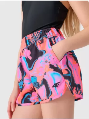 Dječje kratke hlače 4F JWSS25UBDSF150 MULTICOLOR ALLOVER