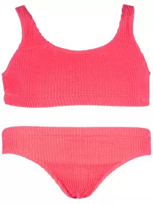 Dječji kupaći kostimi 4F JWSS25UBKSF047 BLIJEDO KORALJNI NEON