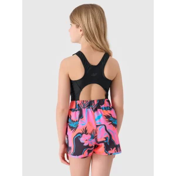  Dječje kratke hlače 4F JWSS25UBDSF150 MULTICOLOR ALLOVER 