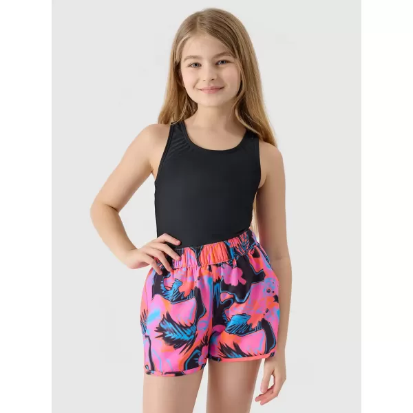  Dječje kratke hlače 4F JWSS25UBDSF150 MULTICOLOR ALLOVER 