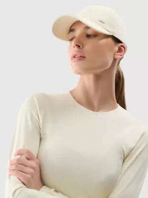 Ženska majica kratkih rukava 4F WSS25TFLOF403 PRLJAVO BIJELO
