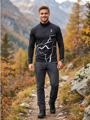 Muška sportska majica premium plus ALTISPORT VOJ/ALM073MI04 CRNA