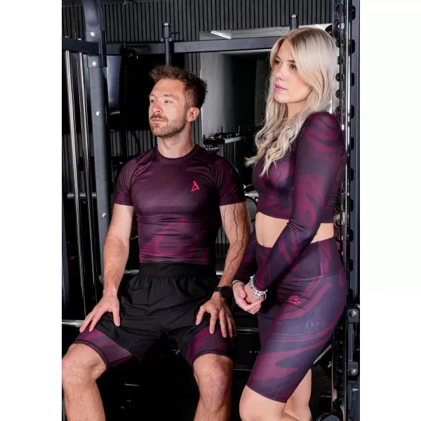  Muške sportske tajice iznad koljena premium ALTISPORT VOJ/ALM072LEG02 VINO-CRVENO 