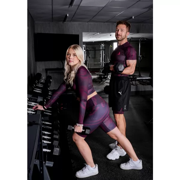  Muške sportske tajice iznad koljena premium ALTISPORT VOJ/ALM072LEG02 VINO-CRVENO 