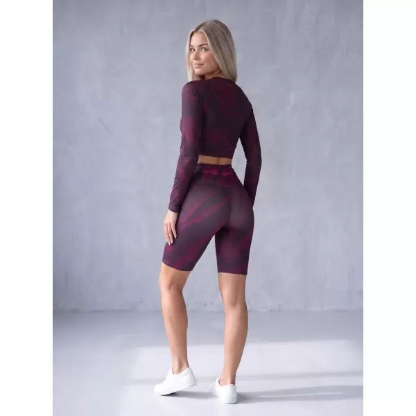  Ženske tajice iznad koljena premium ALTISPORT VOJ/ALW072LEG02 VINO-CRVENO 